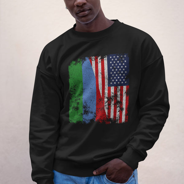 Dagestan USA Flag - Half American Sweatshirt