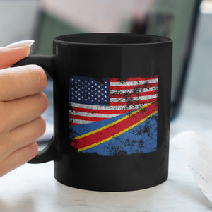 Democratic Republic of the Congo USA Flag Mug