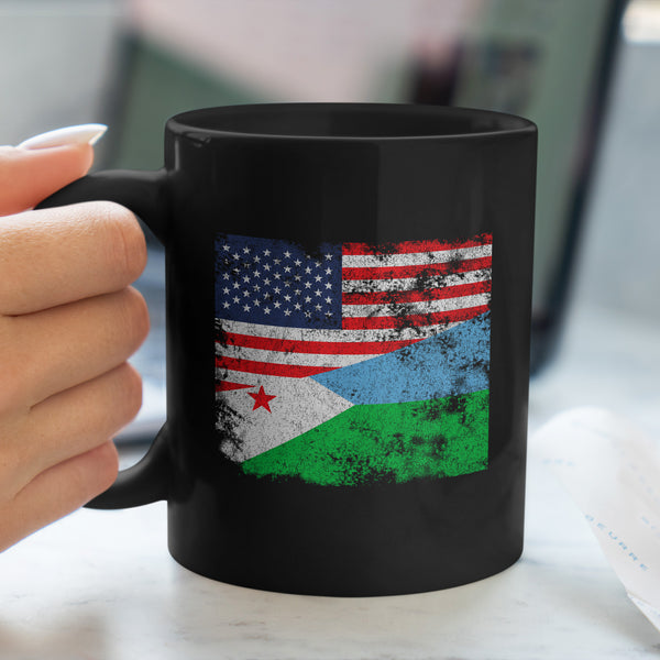 Djibouti USA Flag Mug