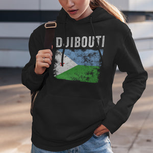 Djibouti Flag Distressed Djiboutian Flag Hoodie