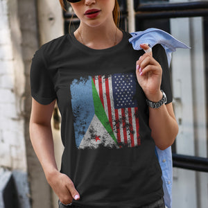 Djibouti USA Flag - Half American T-Shirt