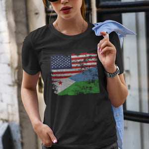 Djibouti USA Flag T-Shirt