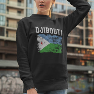 Djibouti Flag Distressed Djiboutian Flag Sweatshirt