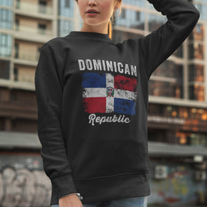 Dominican Republic Flag Distressed Sweatshirt