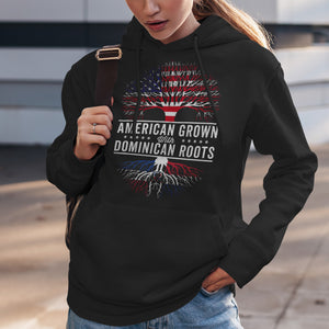 American Grown Dominican Roots Flag Hoodie