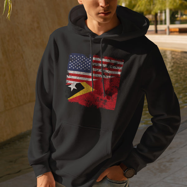 East Timor USA Flag Hoodie