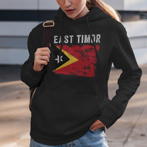 East Timor Flag Distressed Timorese Flag Hoodie