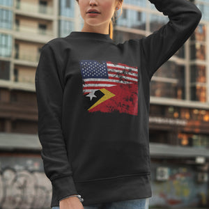 East Timor USA Flag Sweatshirt