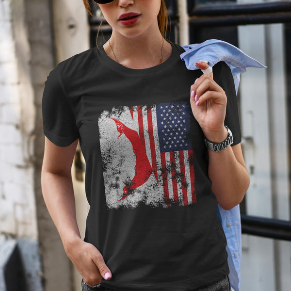 Easter Island USA Flag - Half American T-Shirt