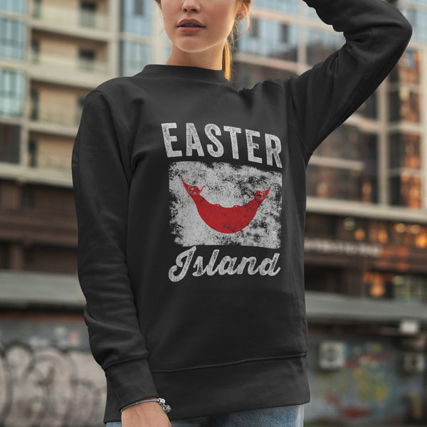 Easter Island Flag Vintage Rapa Nui Flag Sweatshirt