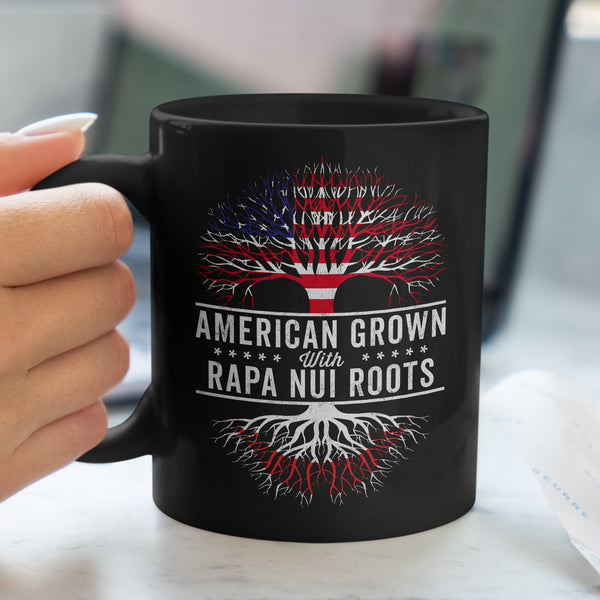 American Grown Rapa Nui Roots Flag Mug