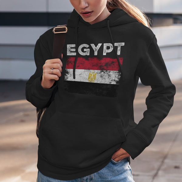 Egypt Flag Distressed - Egyptian Flag Hoodie