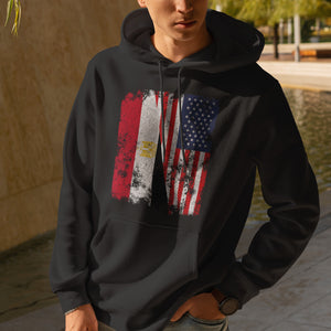 Egypt USA Flag - Half American Hoodie