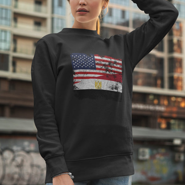 Egypt USA Flag Sweatshirt