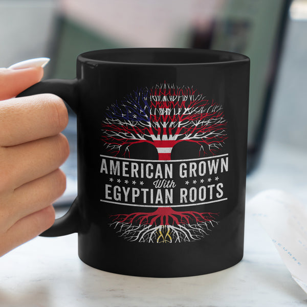 American Grown Egyptian Roots Flag Mug
