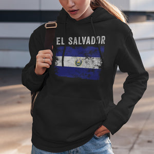 El Salvador Flag Vintage Salvadoran Flag Hoodie