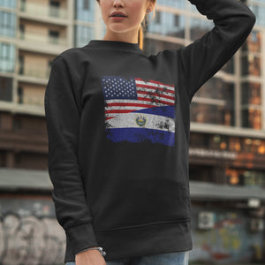 El Salvador USA Flag Sweatshirt