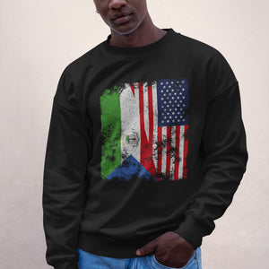 Equatorial Guinea USA Flag Half American Sweatshirt