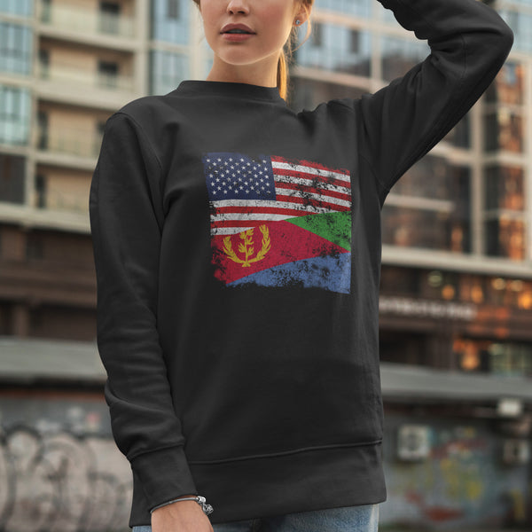 Eritrea USA Flag Sweatshirt