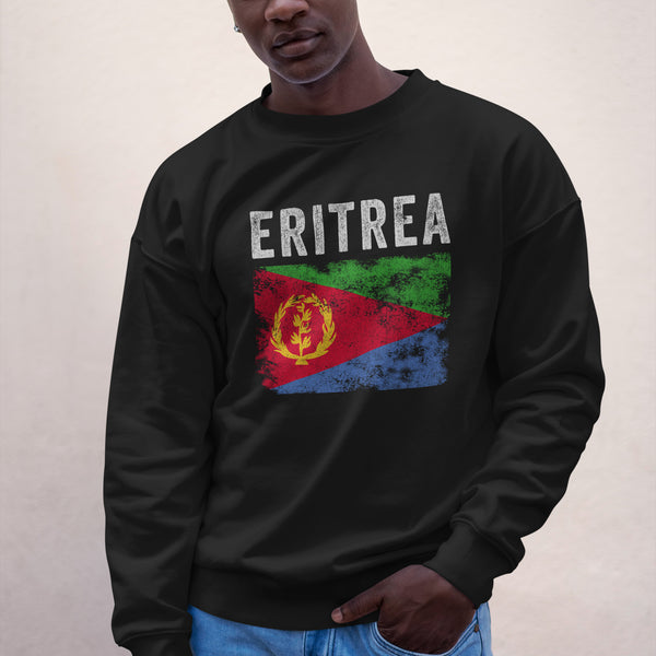 Eritrea Flag Distressed - Eritrean Flag Sweatshirt