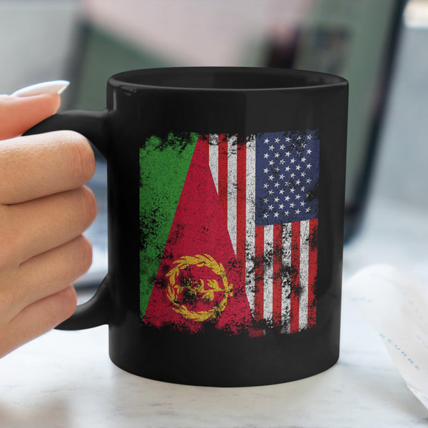 Eritrea USA Flag - Half American Mug