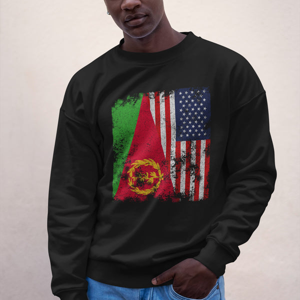 Eritrea USA Flag - Half American Sweatshirt