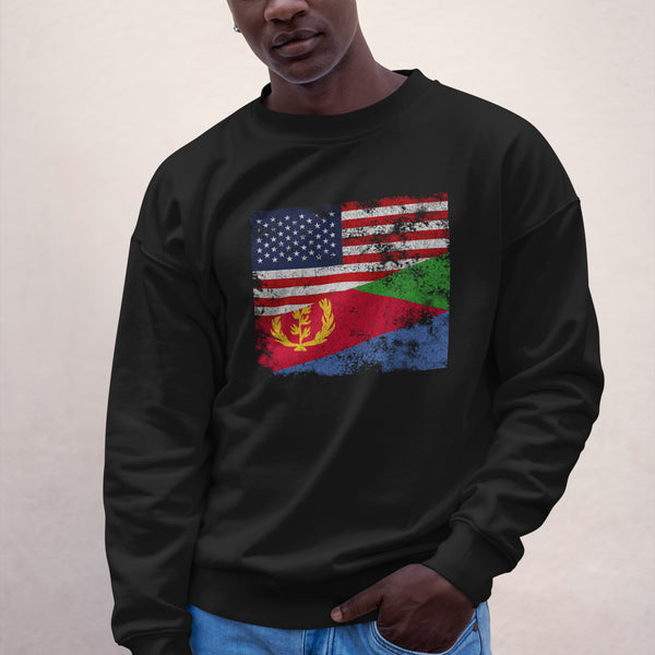 Eritrea USA Flag Sweatshirt