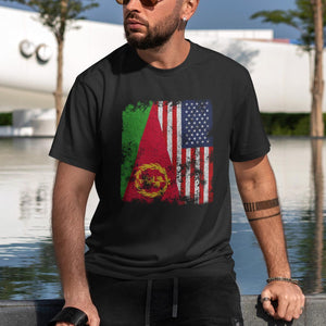 Eritrea USA Flag - Half American T-Shirt