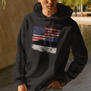 Estonia USA Flag Hoodie