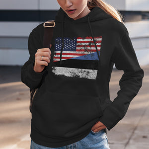 Estonia USA Flag Hoodie