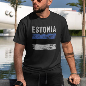 Estonia Flag Distressed - Estonian Flag T-Shirt