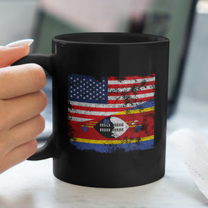 Eswatini USA Flag Mug
