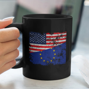 European Union USA Flag Mug