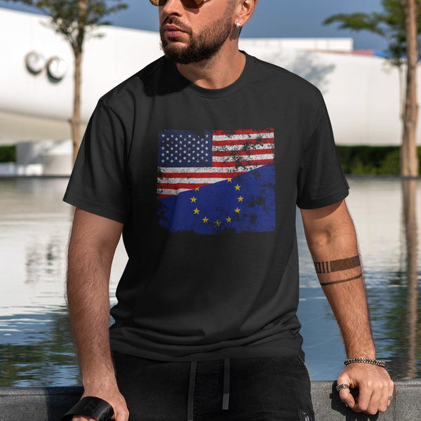 European Union USA Flag T-Shirt
