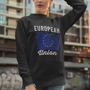 European Union Flag Distressed Sweatshirt