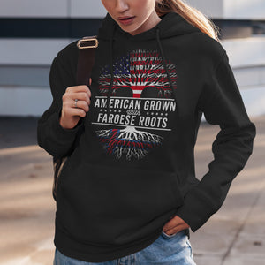 American Grown Faroese Roots Flag Hoodie