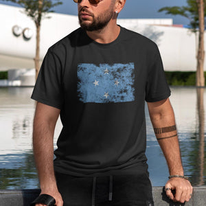 Micronesia Flag T-Shirt Black / S