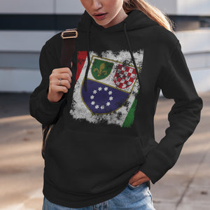 Federation of Bosnia Herzegovina Flag Hoodie Black / S