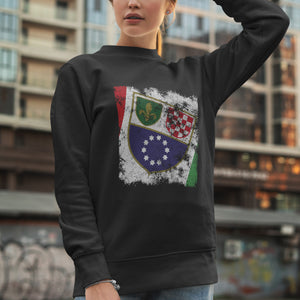 Federation of Bosnia Herzegovina Flag Sweatshirt Black / S