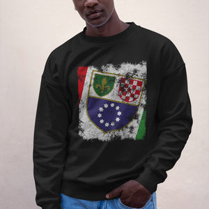Federation of Bosnia Herzegovina Flag Sweatshirt Black / S