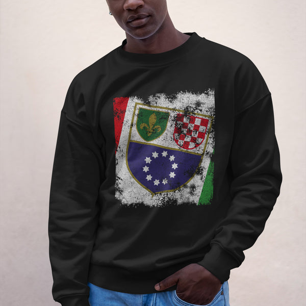 Federation of Bosnia Herzegovina Flag Sweatshirt Black / S