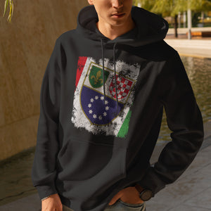 Federation of Bosnia Herzegovina Flag Hoodie Black / S