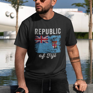 Fiji Flag Distressed - Fijian Flag T-Shirt