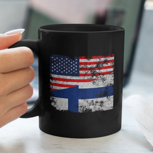 Finland USA Flag Mug