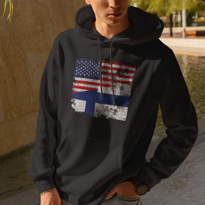 Finland USA Flag Hoodie