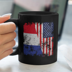 France USA Flag - Half American Mug
