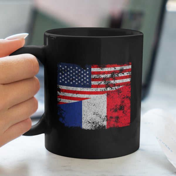 France USA Flag Mug