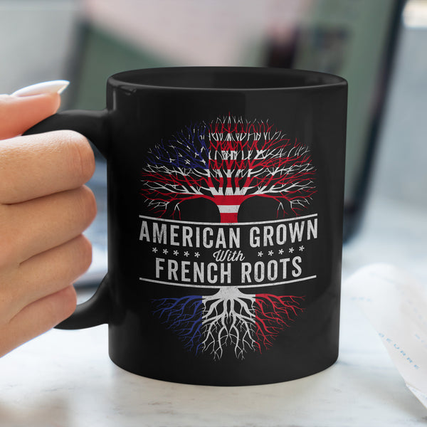 American Grown French Roots Flag Mug