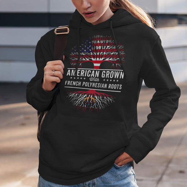 American Grown French Polynesian Roots Hoodie