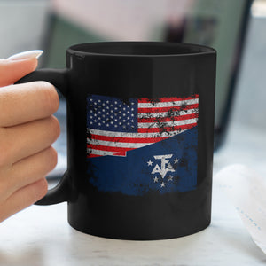 French Southern and Antarctic Lands USA Flag Mug
